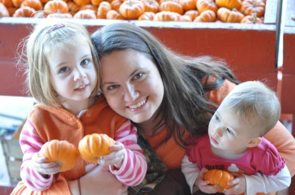 My two loves at our favorite pumpkin patch in November 2012